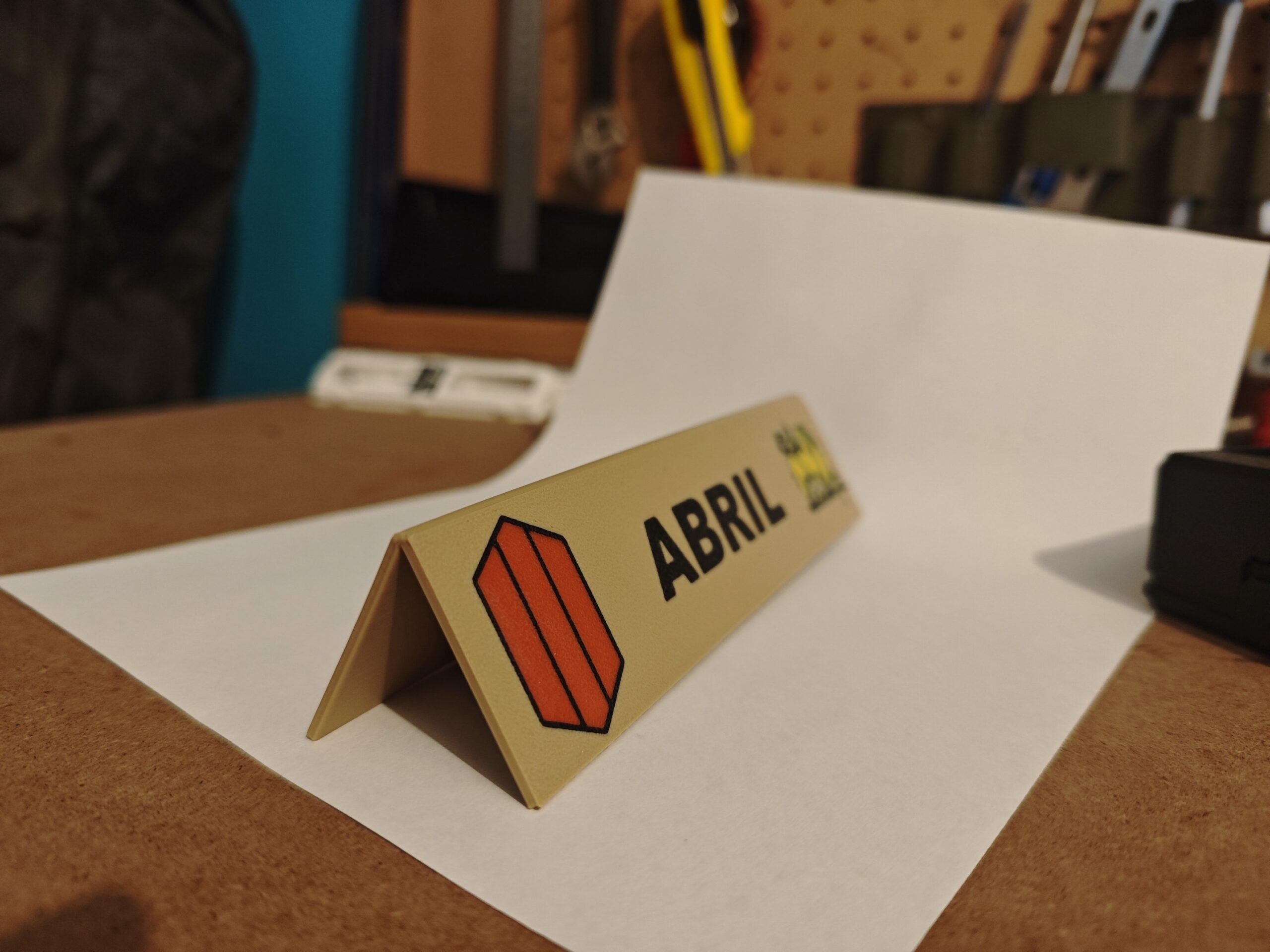 Placa Escritorio Personalizada