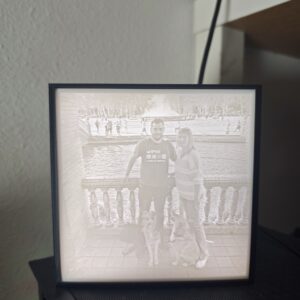 Litofanía Personalizada 15 x 15 cm con Luz – Da vida a tus recuerdos