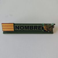 Placa de escritorio Personalizadas con empleo,nombre y arma