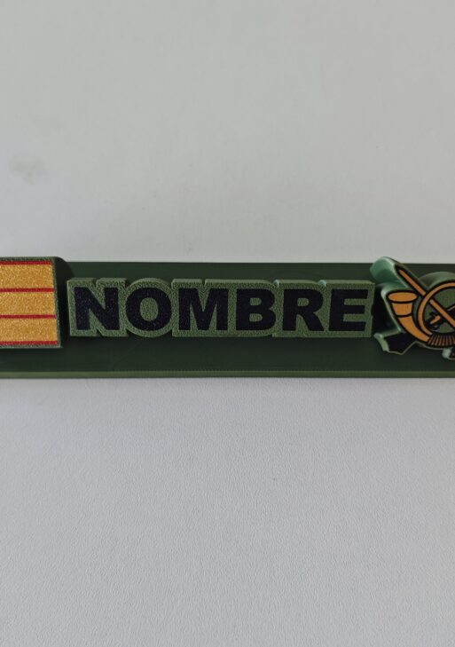 Placa de escritorio Personalizadas con empleo,nombre y arma