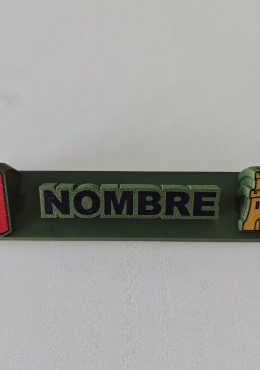 Placa de escritorio Personalizadas con empleo,nombre y arma