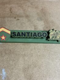 Placa de escritorio Personalizadas con empleo,nombre y arma