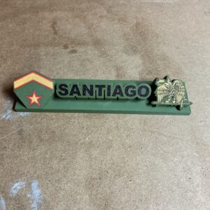 Placa de escritorio Personalizadas con empleo,nombre y arma