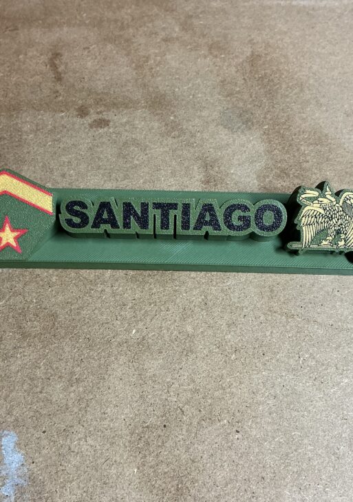 Placa de escritorio Personalizadas con empleo,nombre y arma